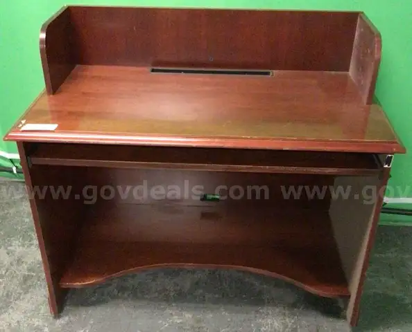Lot of (2) Desks with Slide Out Trays