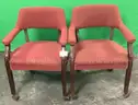 Lot of (2) Rolling Side Chairs with Arms