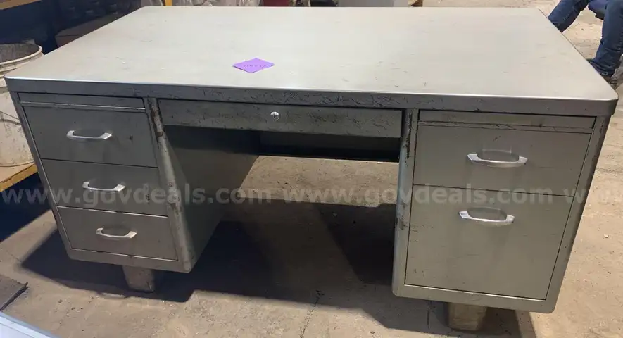 Lot of (3) Metal Desks