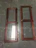 Lot of (2) Four Shelf Wood Bookcases with Glass Doors