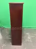 Lot of (2) Four Shelf Wood Bookcases with Glass Doors