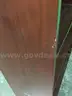 Lot of (2) Four Shelf Wood Bookcases with Glass Doors