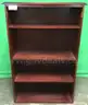 Lot of (2) Four Shelf Wood Bookcases with Glass Doors