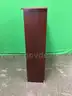 Lot of (2) Four Shelf Wood Bookcases with Glass Doors