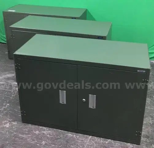 Lot of (3) Metal Storage Cabinets