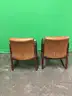 Lot of (2) Wood Frame Side Chairs with Arms