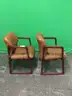 Lot of (2) Wood Frame Side Chairs with Arms