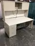 Desk with Overhead Cabinet