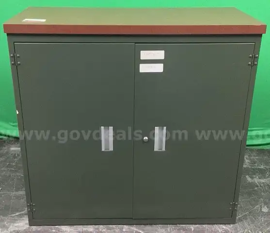 Two Door Three Shelf Metal Storage Cabinet