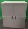 Two Door Metal Storage Cabinet with Three Shelves