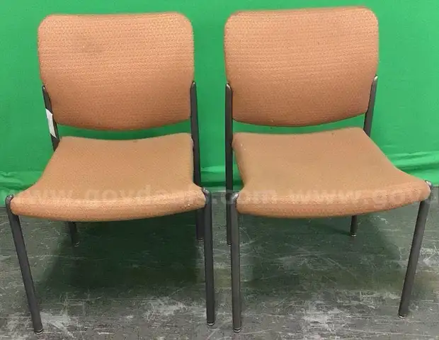 Lot of (2) Metal Frame Side Chairs