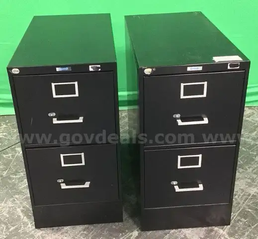 Lot of (2) Two Drawer File Cabinets