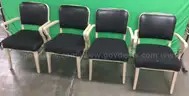 Lot of (4) Metal Frame Chairs with Arms