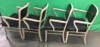 Lot of (4) Metal Frame Chairs with Arms