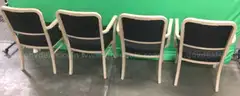 Lot of (4) Metal Frame Chairs with Arms