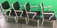 Lot of (4) Metal Frame Chairs with Arms