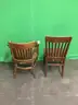 Lot of (2) Wooden Chairs with Arms
