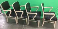 Lot of (4) Metal Frame Chairs with Arms