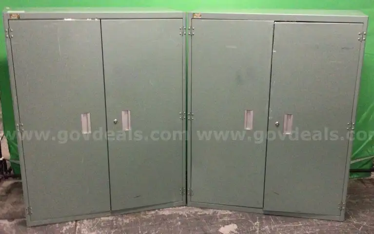 Lot of (2) Two Door Metal Storage Cabinets