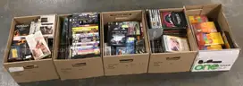 Lot of Approximate (6) Boxes of DVD and VHS Movies - 1 Pallet
