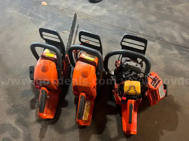 Lot of (3) Husqvarna Chainsaws