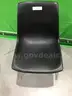 Lot of (5) Black Plastic Stackable Chairs with Metal Legs