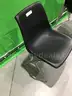 Lot of (5) Black Plastic Stackable Chairs with Metal Legs
