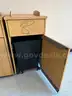 Lot of (4) Wooden Trash Bins
