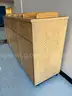 Lot of (4) Wooden Trash Bins