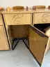 Lot of (4) Wooden Trash Bins