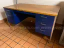 Blue Metal Desk