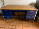 Blue Metal Desk