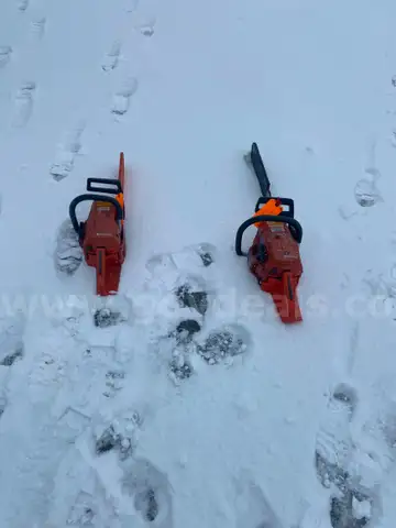 Lot of (2) Husqvarna Chainsaws