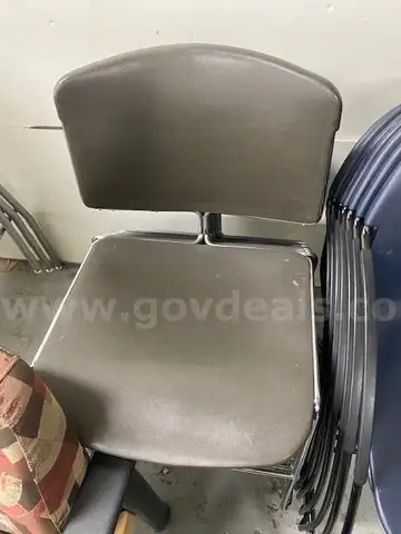 Lot of Approximate (12) Plastic Metal Sled Chairs