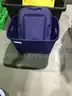 Lot of (7) Plastic Storage Bins and (1) Step Stool
