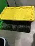 Lot of (7) Plastic Storage Bins and (1) Step Stool