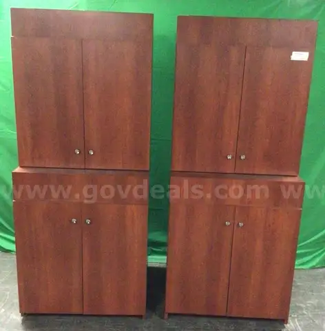 Lot of (2) Storage Cabinets with Doors
