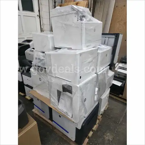 Pallet of 14x Tested Color Laser Printers &#x2013; HP LaserJet Enterprise / Pro / Ricoh &#x2013; Working Lot