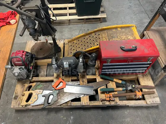 Pallet of shop tools