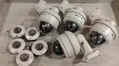 Lot of 9 POE security cameras