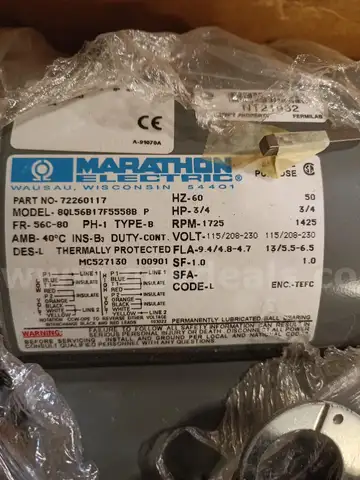 INDUSTRIAL ELECTRIC MOTOR UNUSED GOOD CONDITION