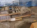 ROOFING LADDER 2 PCS 9FT LONG LAYING ON 10FT PALLETS WEIGHT IS 400LBS UNUSED GOOD CONDITION