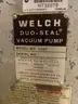 USED GOOD WELCH DUO-SEAL VACUUM PUMP 300LBS