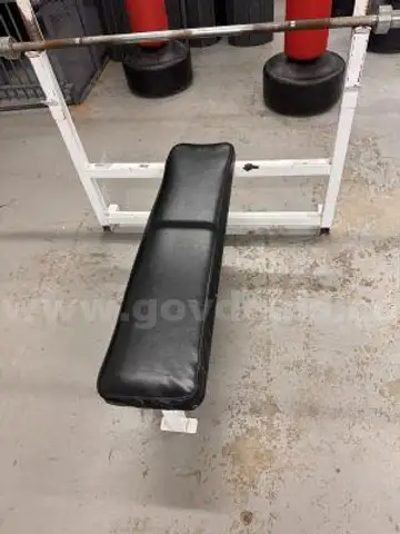 York Barbell Fixed Bench & Weights