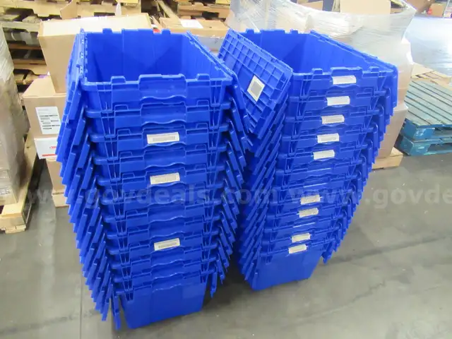 #3906 (24) Blue ULINE Storage Containers