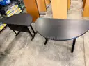 Lot of 2 Half-Moon Tables
