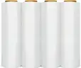 Brand New - 4 Rolls Clear Stretch Wrap, 80 gauge, 18" x 1,500' - 6000 FT - Shipping Available