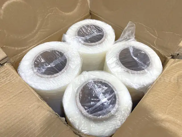 Brand New - 4 Rolls Clear Stretch Wrap, 80 gauge, 18" x 1,500' - 6000 FT - Shipping Available