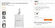 Brand New Eleni All-In-One Kit: Acrylic Utility Sink with Cabinet and Faucet MSRP $653
