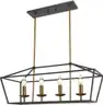 BRAND NEW Contemporary Rectangle Farmhouse Chandelier 4 Lights - Shipping Available